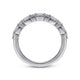 14K White Gold Baguette and Princess Cut Diamond Anniversary Band