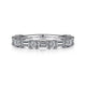 Gabriel & Co. AN15578W44JJ 14K White Gold Baguette and Round Diamond Anniversary Band