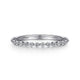 Gabriel & Co. AN15746W44JJ 14K White Gold Single Prong Diamond Anniversary Band