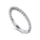 Gabriel & Co. AN15746W44JJ 14K White Gold Single Prong Diamond Anniversary Band
