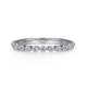 Gabriel & Co. AN15747W44JJ 14K White Gold Single Prong Diamond Anniversary Band
