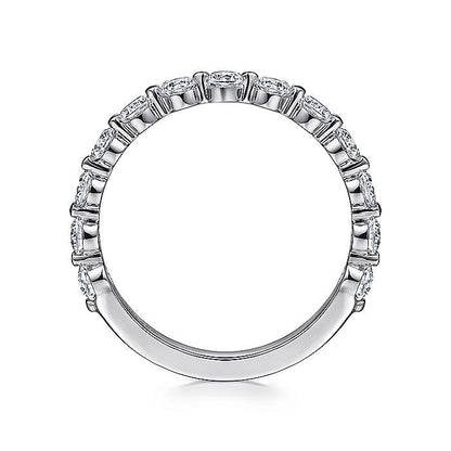 Gabriel & Co. AN15748W44JJ 14K White Gold Single Prong Diamond Anniversary Band