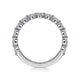 Gabriel & Co. AN15748W44JJ 14K White Gold Single Prong Diamond Anniversary Band