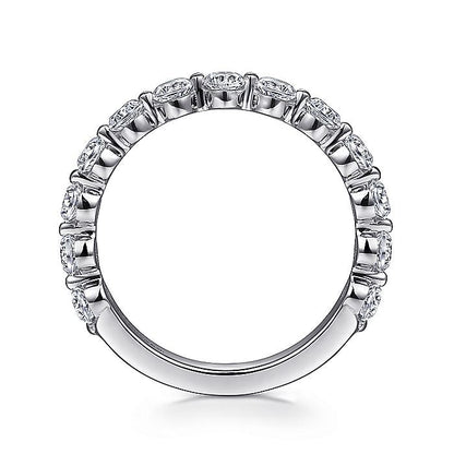 Gabriel & Co. AN15749W44JJ 14K White Gold Single Prong Diamond Anniversary Band