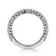 Gabriel & Co. AN15749W44JJ 14K White Gold Single Prong Diamond Anniversary Band