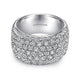 Gabriel & Co. AN3015W44JJ Wide 14K White Gold Pavé Diamond Anniversary Band