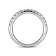 Gabriel & Co. AN5336W44JJ 14K White Gold Round 14 Stone Diamond Wedding Band