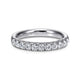 Gabriel & Co. AN6072W44JJ 14K White Gold 11 Stone French Pavé Diamond Wedding Band