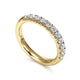 Gabriel & Co. AN6072Y44JJ 14K Yellow Gold 11 Stone French Pavé Diamond Wedding Band