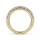 Gabriel & Co. AN6073Y44JJ 14K Yellow Gold 11 Stone French Pavé Diamond Wedding Band
