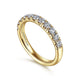 Gabriel & Co. AN6073Y44JJ 14K Yellow Gold 11 Stone French Pavé Diamond Wedding Band
