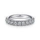 Gabriel & Co. AN6074PT4JJ Platinum 11 Stone French Pavé Diamond Wedding Band