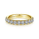 Gabriel & Co. AN6074Y44JJ 14K Yellow Gold 11 Stone French Pavé Diamond Wedding Band