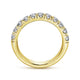 Gabriel & Co. AN6074Y44JJ 14K Yellow Gold 11 Stone French Pavé Diamond Wedding Band