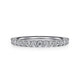 Gabriel & Co. AN7574W44JJ 14K White Gold Shared Prong Diamond Wedding Band