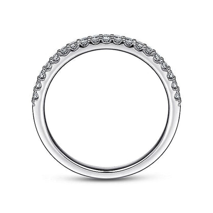 Gabriel & Co. AN7577W44JJ 14K White Gold Shared Prong Diamond Wedding Band