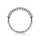Gabriel & Co. AN7602W44JJ 14K White Gold Shared Prong Set Diamond Wedding Band