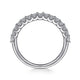 Gabriel & Co. AN7603W44JJ 14K White Gold Shared Prong Set Diamond Wedding Band