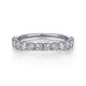 Gabriel & Co. AN7605W44JJ 14K White Gold Shared Prong Set Diamond Wedding Band