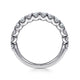 Gabriel & Co. AN7605W44JJ 14K White Gold Shared Prong Set Diamond Wedding Band