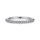 Gabriel & Co. AN7610W44JJ 14K White Gold Prong Set Diamond Wedding Band