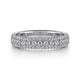 Gabriel & Co. AN7618W44JJ Wide 14K White Gold Diamond Anniversary Band