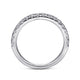 Gabriel & Co. AN7621W44JJ 14K White Gold French Pavé Diamond Wedding Band