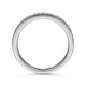 Gabriel & Co. AN7643W44JJ 14K White Gold Micro Pavé Channel Diamond Wedding Band with Millgrain