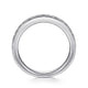 Gabriel & Co. AN7644W44JJ 14K White Gold Micro Pavé Channel Diamond Wedding Band with Millgrain
