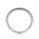 Gabriel & Co. AN7650W44JJ 14K White Gold Prong Set Diamond Wedding Band