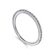 Gabriel & Co. AN7650W44JJ 14K White Gold Prong Set Diamond Wedding Band