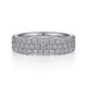 Gabriel & Co. AN8181W44JJ Wide 14K White Gold Prong Set Diamond Anniversary Band