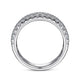 Gabriel & Co. AN8181W44JJ Wide 14K White Gold Prong Set Diamond Anniversary Band