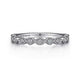 Gabriel & Co. AN8386W44JJ Vintage Inspired 14K White Gold Marquise and Round Station Diamond Anniversary Band