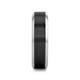 ATNOS Brushed Black Center Polished Beveled Edges Men's Titanium Wedding Ring - 6mm & 8mm
