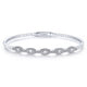 Gabriel & Co. BG3842-62W45JJ 14K White Gold Oval Link Diamond Bangle