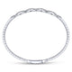 Gabriel & Co. BG3842-62W45JJ 14K White Gold Oval Link Diamond Bangle