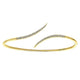 Gabriel & Co. BG3850Y45JJ 14K Yellow Gold Diamond Bypass Open Bangle