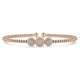 Gabriel & Co. BG4114-62K45JJ 14K Rose Gold Bujukan Bead Cuff Bracelet with Three Pavé Diamond Stations