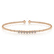Gabriel & Co. BG4116-62K45JJ 14K Rose Gold Bujukan Bead Cuff Bracelet with Cluster Diamond Stations