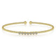 Gabriel & Co. BG4116-62Y45JJ 14K Yellow Gold Bujukan Bead Cuff Bracelet with Cluster Diamond Stations