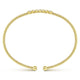 Gabriel & Co. BG4116-62Y45JJ 14K Yellow Gold Bujukan Bead Cuff Bracelet with Cluster Diamond Stations