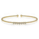 Gabriel & Co. BG4116-65Y45JJ 14K Yellow Gold Bujukan Bead Cuff Bracelet with Cluster Diamond Stations