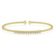 Gabriel & Co. BG4118-62Y45JJ 14K Yellow Gold Bujukan Bead Cuff Bracelet with Bezel Set Diamond Stations