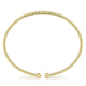 Gabriel & Co. BG4118-62Y45JJ 14K Yellow Gold Bujukan Bead Cuff Bracelet with Bezel Set Diamond Stations