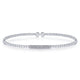 Gabriel & Co. BG4119-62W45JJ 14K White Gold Bujukan Bead Cuff Bracelet with Diamonds