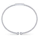 Gabriel & Co. BG4119-62W45JJ 14K White Gold Bujukan Bead Cuff Bracelet with Diamonds