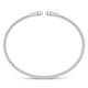 Gabriel & Co. BG4120-62W45JJ 14K White Gold Bujukan Split Cuff Bracelet with Bezel Set Diamonds in size 6.25