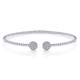 Gabriel & Co. BG4123-62W45JJ 14K White Gold Bujukan Split Cuff Bracelet with Round Pave Diamond Discs in size 6.25