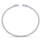 Gabriel & Co. BG4124-62W45JJ 14K White Gold Bujukan Split Cuff Bracelet with Quatrefoil Diamond Endcaps in size 6.25